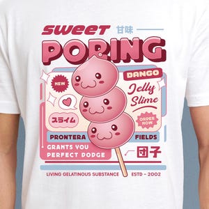 Poring Dango Unisex T-Shirt // Ragnarok Online Video game // Gaming Tee // Gamer T-Shirt // Slime // Ragnarok Eternal Love // Deviruchi