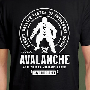 Barret Wallace Avalanche Unisex T-Shirt // Final Fantasy VII Video Game // Gaming Tee // Gamer T-Shirt // Chocobo // Shinra // Cactuar / FF7