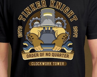 Tinker Knight Emblem Unisex T-Shirt // Shovel Knight Video Game // Gaming Tee // Gamer T-Shirt // Plague Knight // Engineer // Shovelry