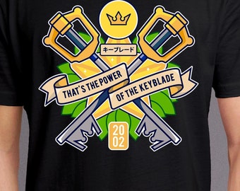 Power Of The Keyblade Emblem Unisex T-Shirt // Kingdom Hearts Video Game // Gaming Tee // Gamer T-Shirt // Sora // Keyblade // Heartless