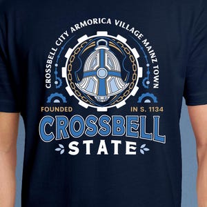 Crossbell State Crest Unisex T-Shirt // The Legend Of Heroes Video Games // Gaming // Gamer // Trails Of Cold Steel / Trails In The Sky / Ys