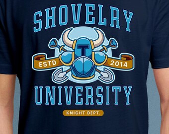Shovelry University Unisex T-Shirt // Shovel Knight Video Game // Gaming Tee // Gamer T-Shirt // Plague Knight // Engineer // Tinker / Retro