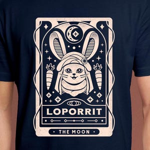 Loporrit ヴィンテージ タロットカード ユニセックス T シャツ // ファイナルファンタジー XIV ビデオゲーム // ゲーミング T シャツ // ゲーマー // FF14 // Mmorpg // チョコボ // サボテンダー