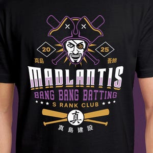 Madlantis Batting Emblem Unisex T-Shirt // Yakuza Video Games // Gaming tee // Gamer // Pirate In Hawaii // Kamurocho / Like A Dragon / JRPG