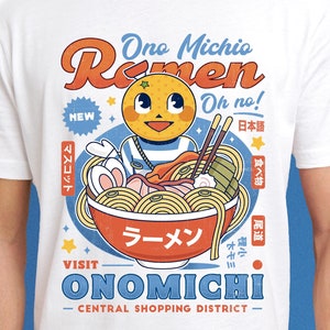 Ono Michio Ramen  Unisex T-Shirt // Yakuza Video Games // Gaming tee // Gamer Shirt // Ramen // Mascot // Kamurocho // Like A Dragon //