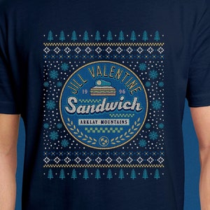 Jill Valentine Weihnachten Unisex T-Shirt // Resident Evil Videospiel // Gaming Tee // Ugly Christmas Sweater // Umbrella Corporation