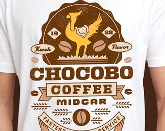 Chocobo Coffee Vintage Unisex T-shirt // Final Fantasy Video Game