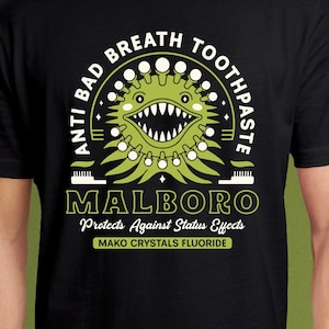 Malboro Toothpaste Emblem Unisex T-Shirt // Final Fantasy Video Game // Gaming Tee // Molbol // Cactuar / Chocobo / Mmorpg / Final Fantasy 7