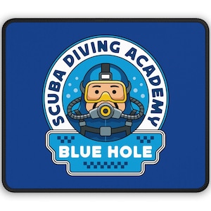 Mouse Pad Deep Sea Diver Academy // Dave The Diver Video Game // Gaming // Gamer // Japanese Food // Fish // Bancho Sushi // Diving Game