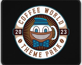 Mouse Pad Watery Coffee World Emblem // Alan Wake 2 Video game // Gaming // Cauldron Lake //Bright Falls //Deer Fest // Night Springs