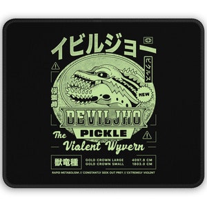 Mouse Pad Deviljho Pickle Grunge // Monster Hunter Video Games // Gaming // Gamer // Monster Hunter World // Monster Hunter Rise // Rathalos