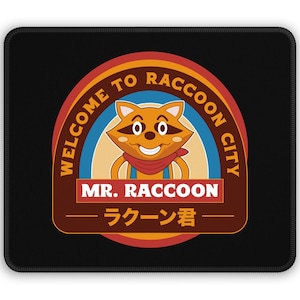 Mouse Pad Mr Raccoon City Emblem // Resident Evil 2 Video Game // Gaming // Gamer // Umbrella Corporation // Albert Wesker // Biohazard