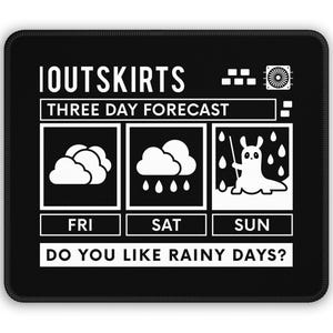 The Slugcat Weather Forecast Mouse Pad // Rain World Video Game // Gaming // Gamer // Rainworld // Lizard // Slug Cat // Indie // Rainy Days