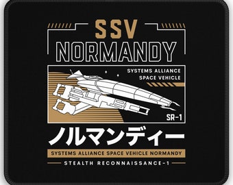 Mouse Pad Ssv Normandy Aesthetic // Mass Effect Video Games // Gaming // Gamer // Commander Shepard // Systems Alliance // Garrus Vakarian
