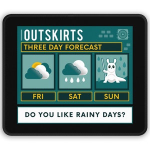 Mouse Pad Slugcat Weather Forecast // Rain World Video Game // Gaming // Gamer // Rainworld // Lizard // Slug Cat