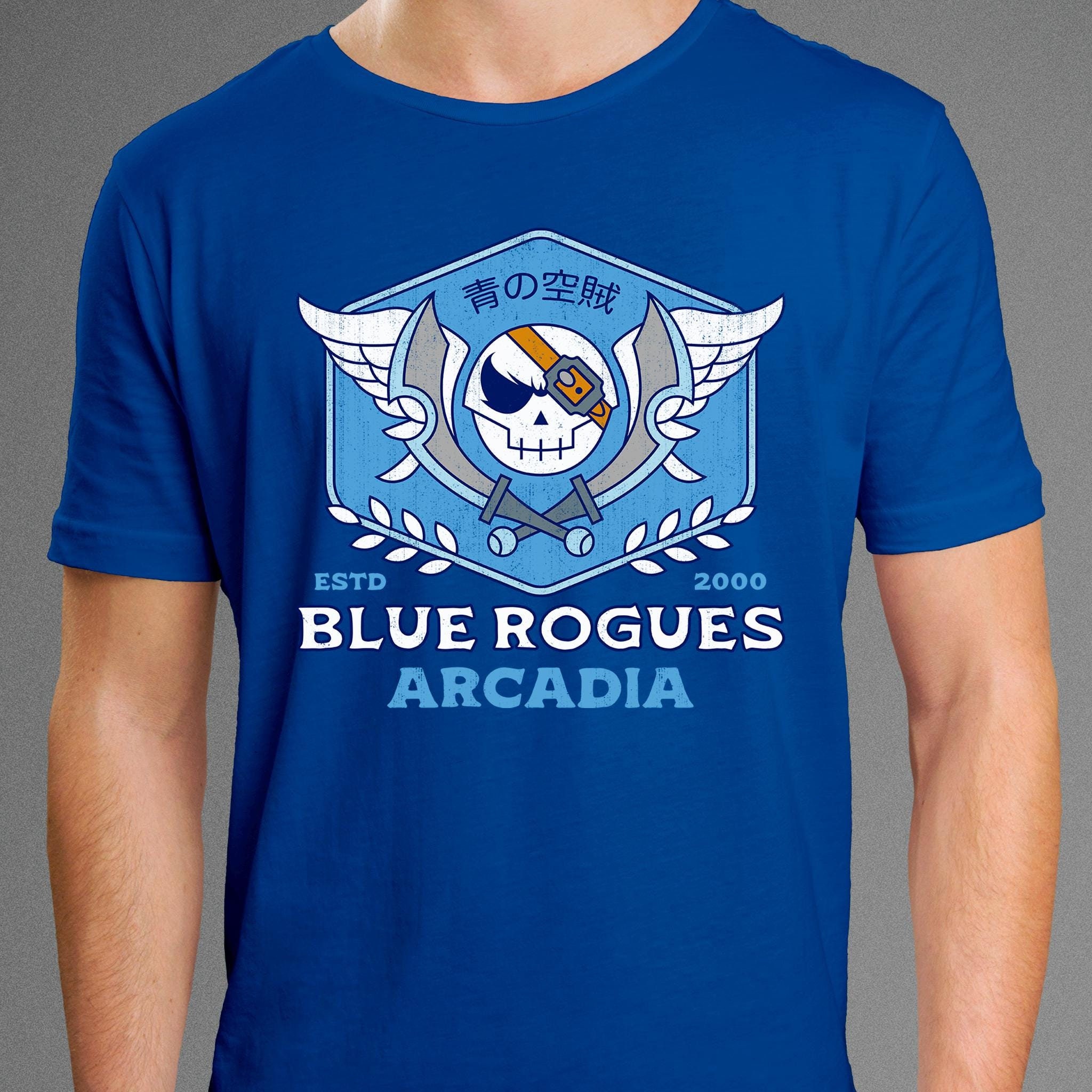 Blue Rogues Grunge Emblem Unisex T-shirt // Skies of Arcadia Video