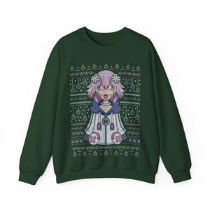 Planeptune Ugly Sweater Unisex Crewneck Sweatshirt // Neptunia Video Game // Gaming // Top Nep // Hyperdimension Neptunia / Xmas / Christmas image 8