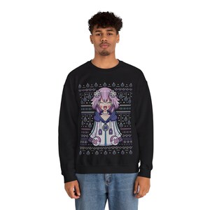 Planeptune Ugly Sweater Unisex Crewneck Sweatshirt // Neptunia Video Game // Gaming // Top Nep // Hyperdimension Neptunia / Xmas / Christmas image 7