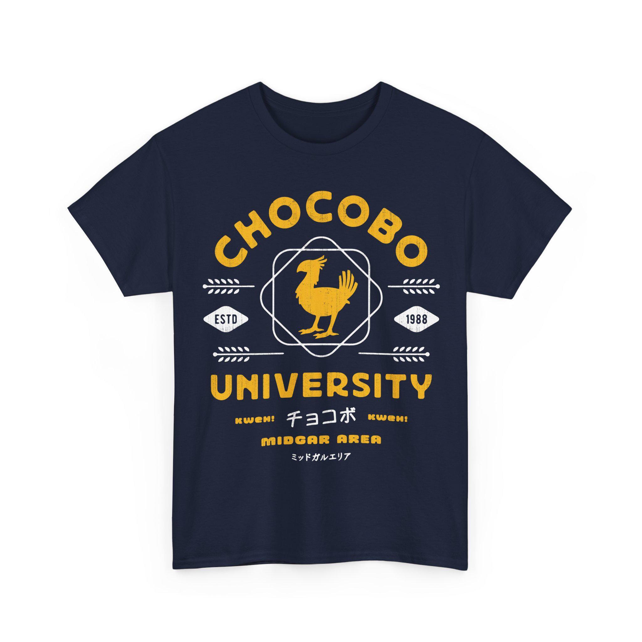 チョコボ大学ユニセックスTシャツ // ファイナルファンタジービデオ
