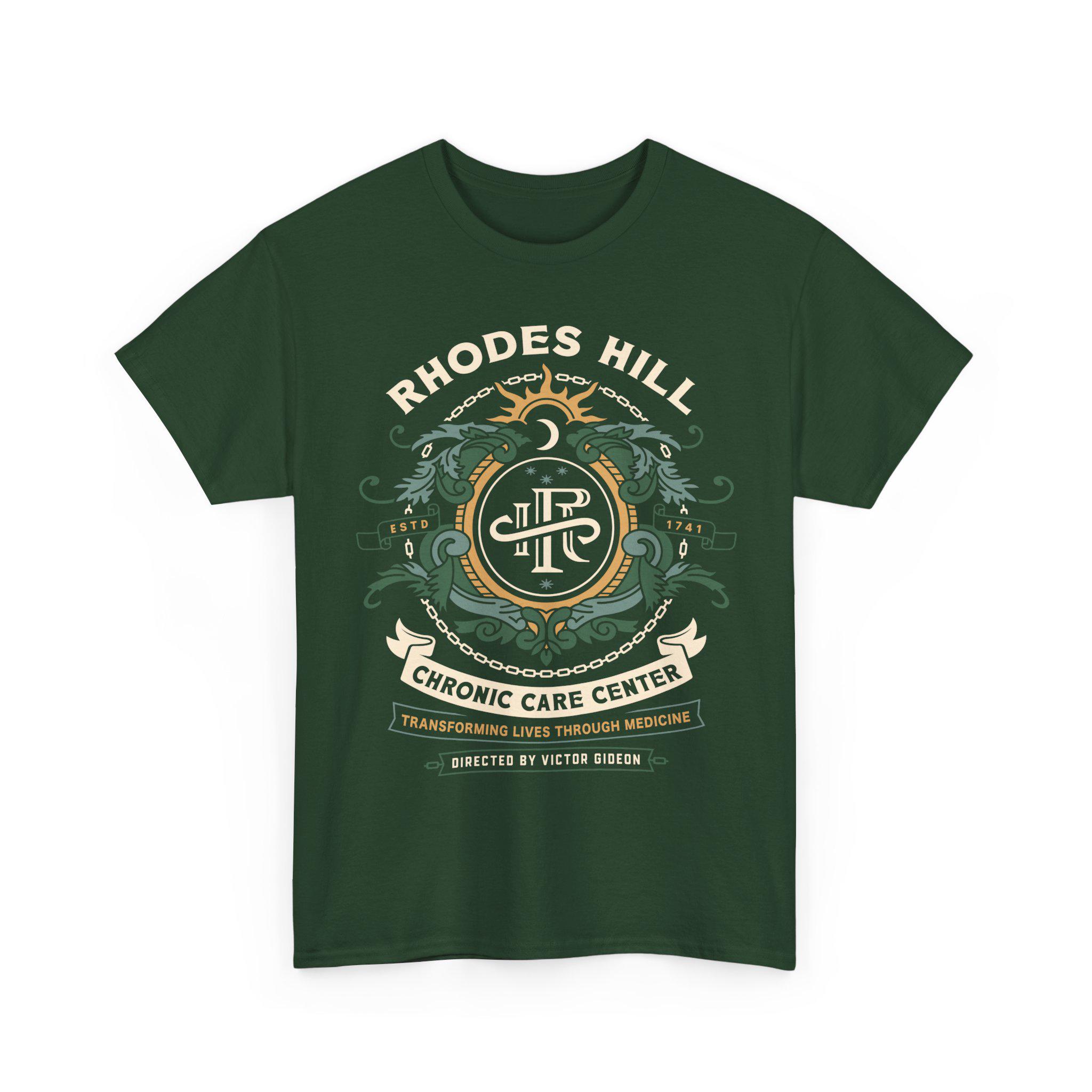Rhodes Hill Chronic Care Center Crest Unisex T-shirt // Resident