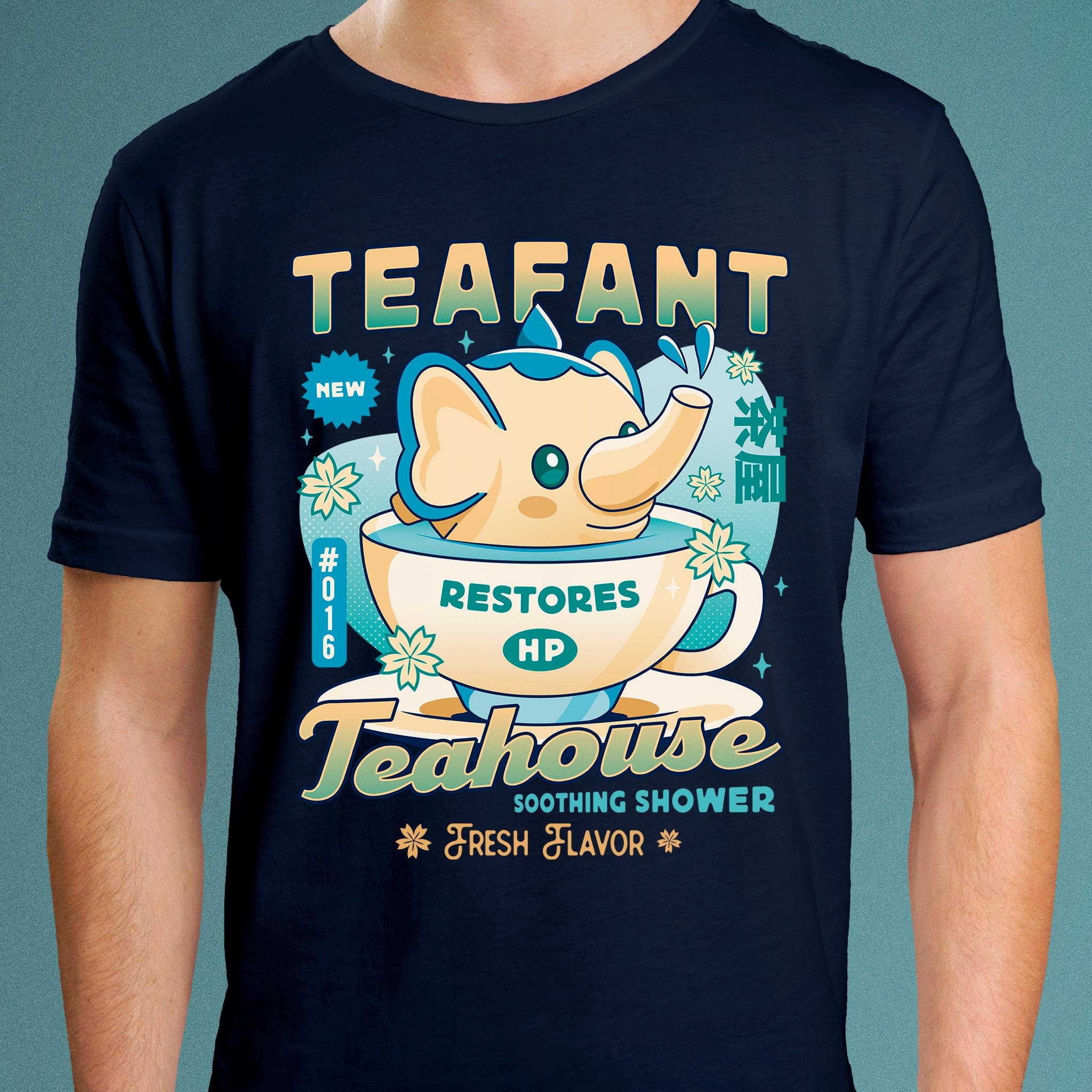 Teafant Cute Teahouse Unisex T-shirt // Palworld Video Game