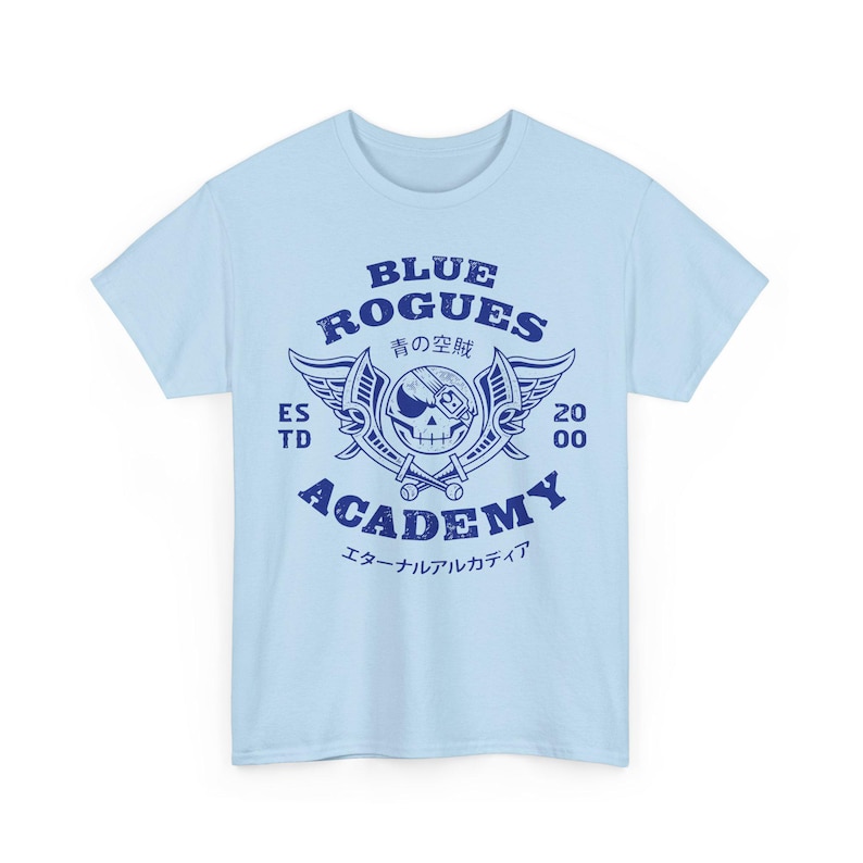 Blue Rogues Air Pirates Unisex T-Shirt // Skies Of Arcadia Video Game // Gaming Tee // Gamer T-Shirt // Skies Of Arcadia Legends// Vyse image 3