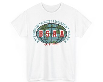 Bsaa ヴィンテージエンブレム ユニセックス Tシャツ // バイオハザード
