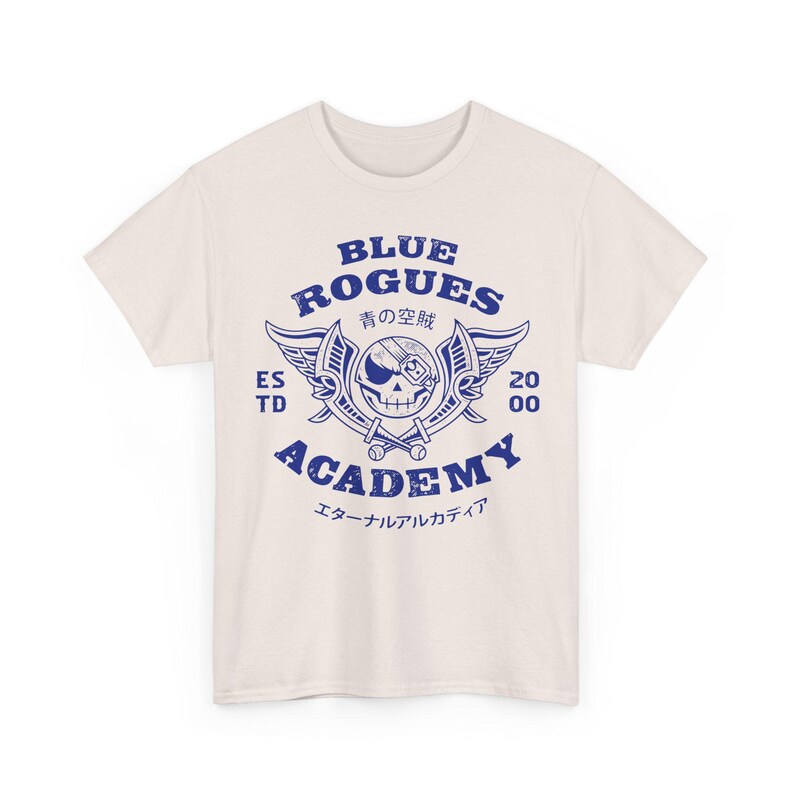 Blue Rogues Air Pirates Unisex T-Shirt // Skies Of Arcadia Video Game // Gaming Tee // Gamer T-Shirt // Skies Of Arcadia Legends// Vyse image 8