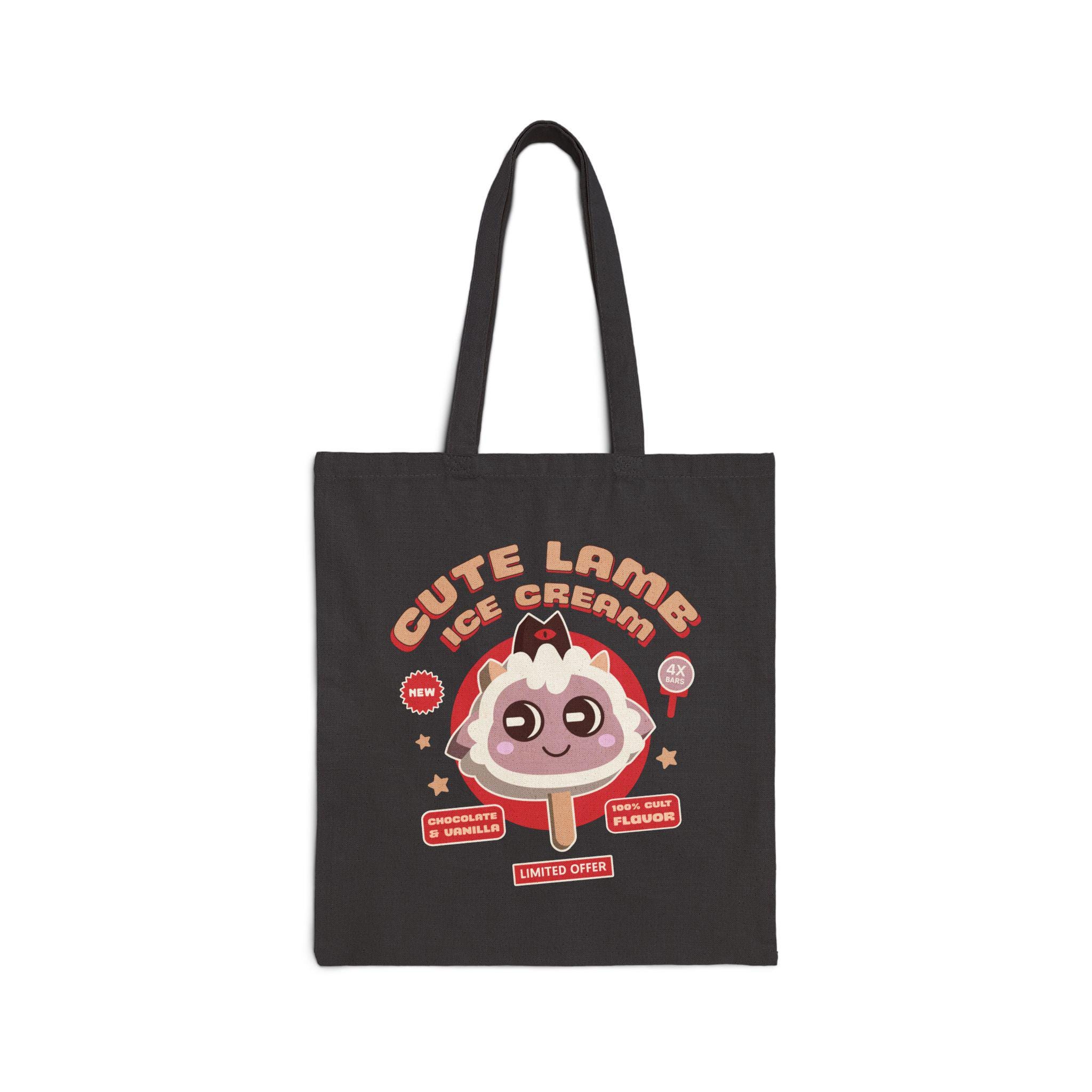 Lamb Ice Cream Cotton Canvas Tote Bag // the Cult of the Lamb