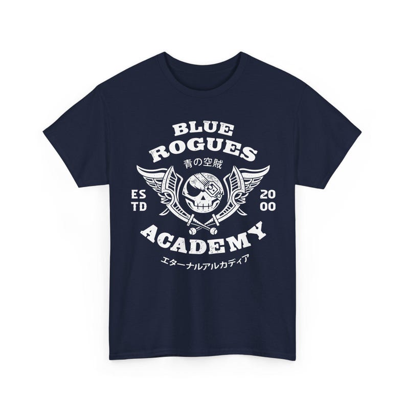 Blue Rogues Air Pirates Unisex T-Shirt // Skies Of Arcadia Video Game // Gaming Tee // Gamer T-Shirt // Skies Of Arcadia Legends// Vyse image 4