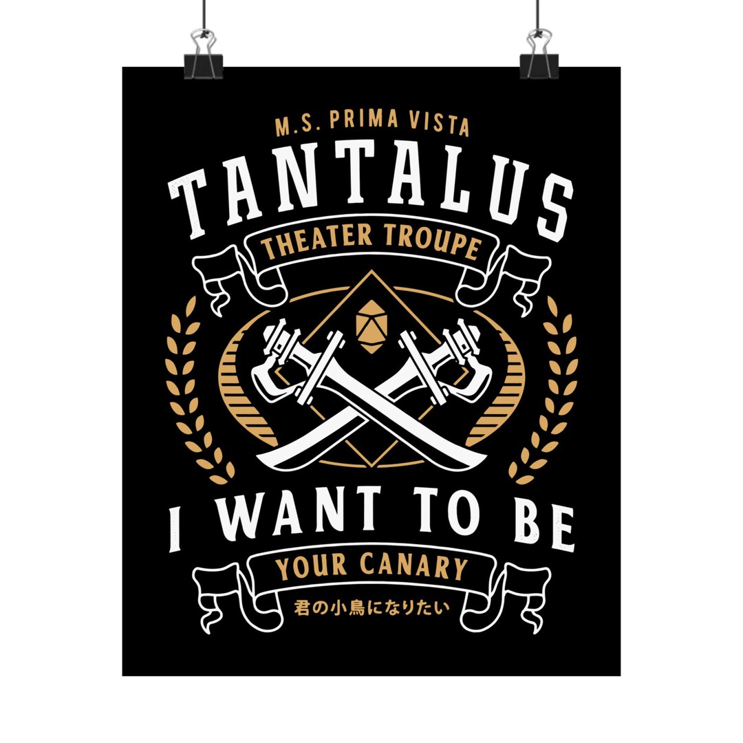 Tantalus Theater Troupe Emblem Matte Vertical Poster // Final