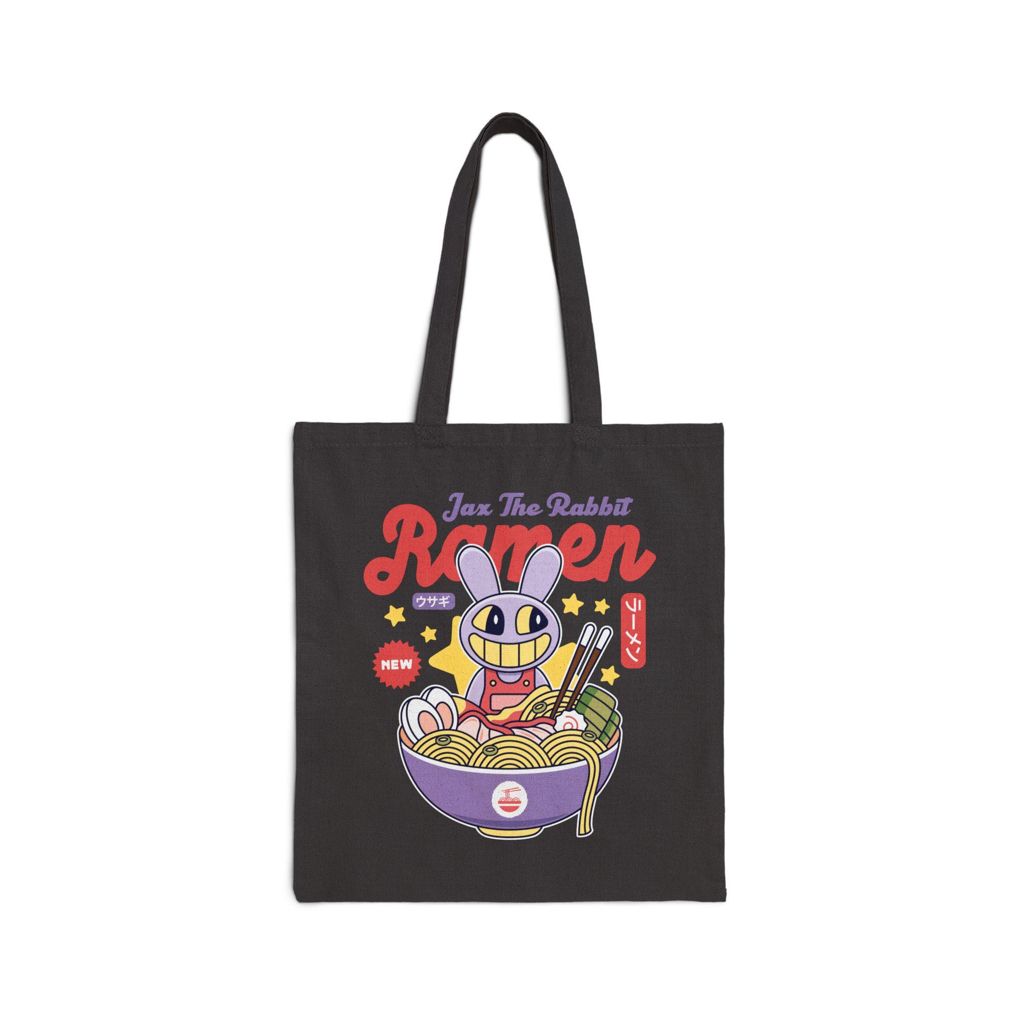 Jax Purple Rabbit Ramen Cotton Canvas Tote Bag // the Amazing