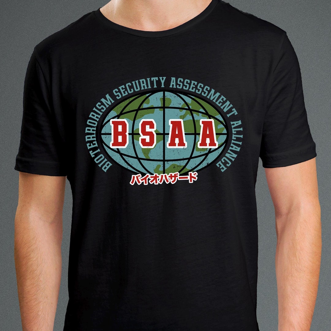 Bsaa ヴィンテージエンブレム ユニセックス Tシャツ // バイオハザード