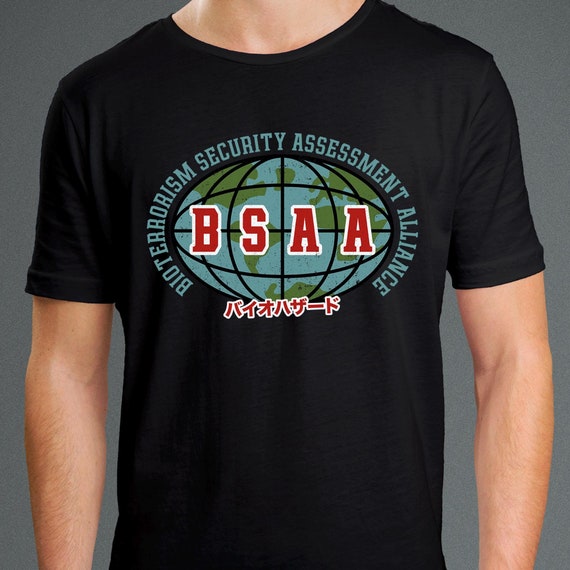 Bsaa ヴィンテージエンブレム ユニセックス Tシャツ // バイオハザード