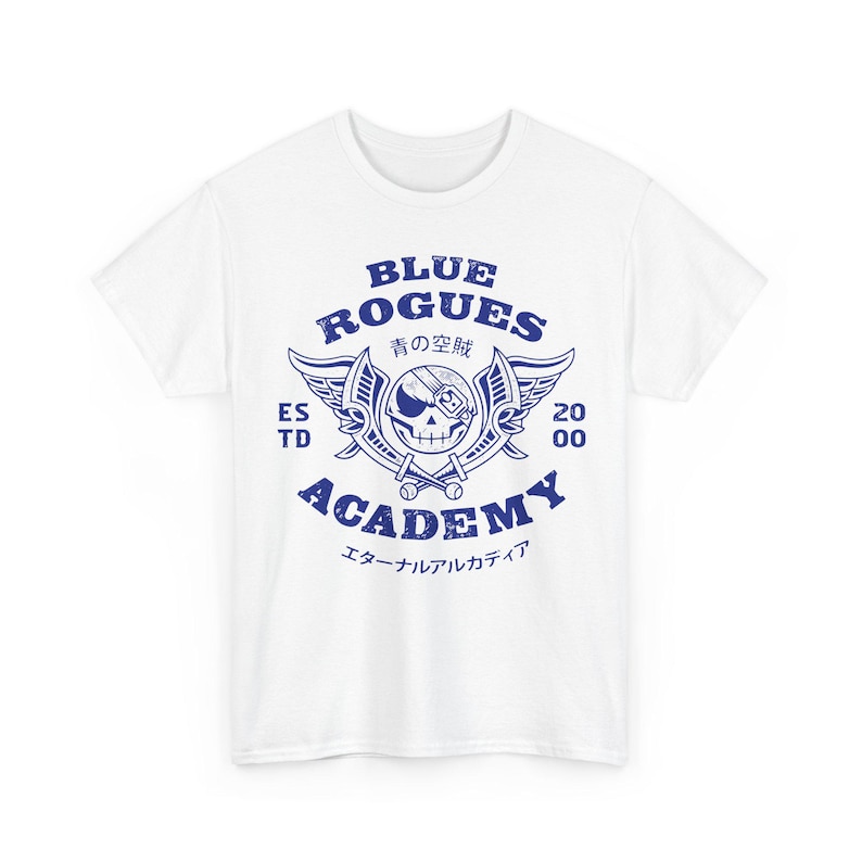 Blue Rogues Air Pirates Unisex T-Shirt // Skies Of Arcadia Video Game // Gaming Tee // Gamer T-Shirt // Skies Of Arcadia Legends// Vyse image 6