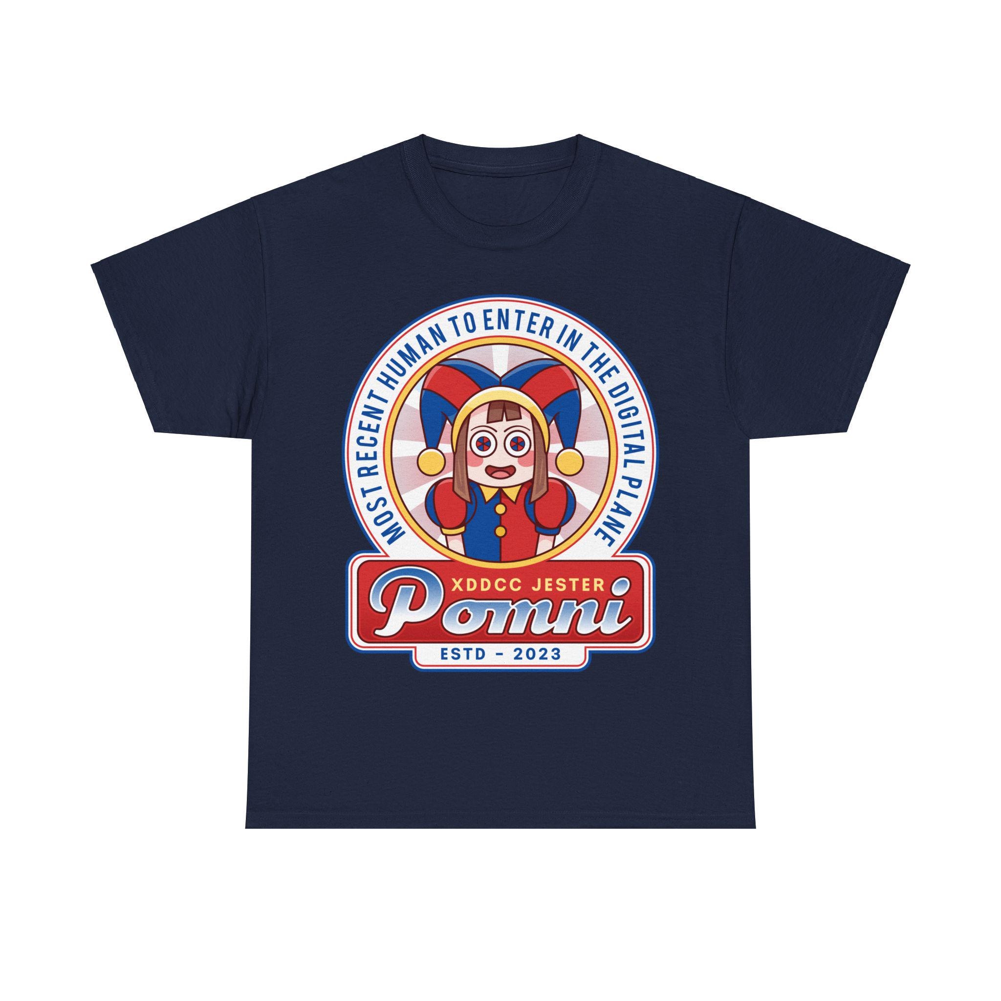 T-Shirt Donna In Cotone Girocollo – Maglietta Casual Con Stampa Originale Digital Circus Pomni Ragatha Jax