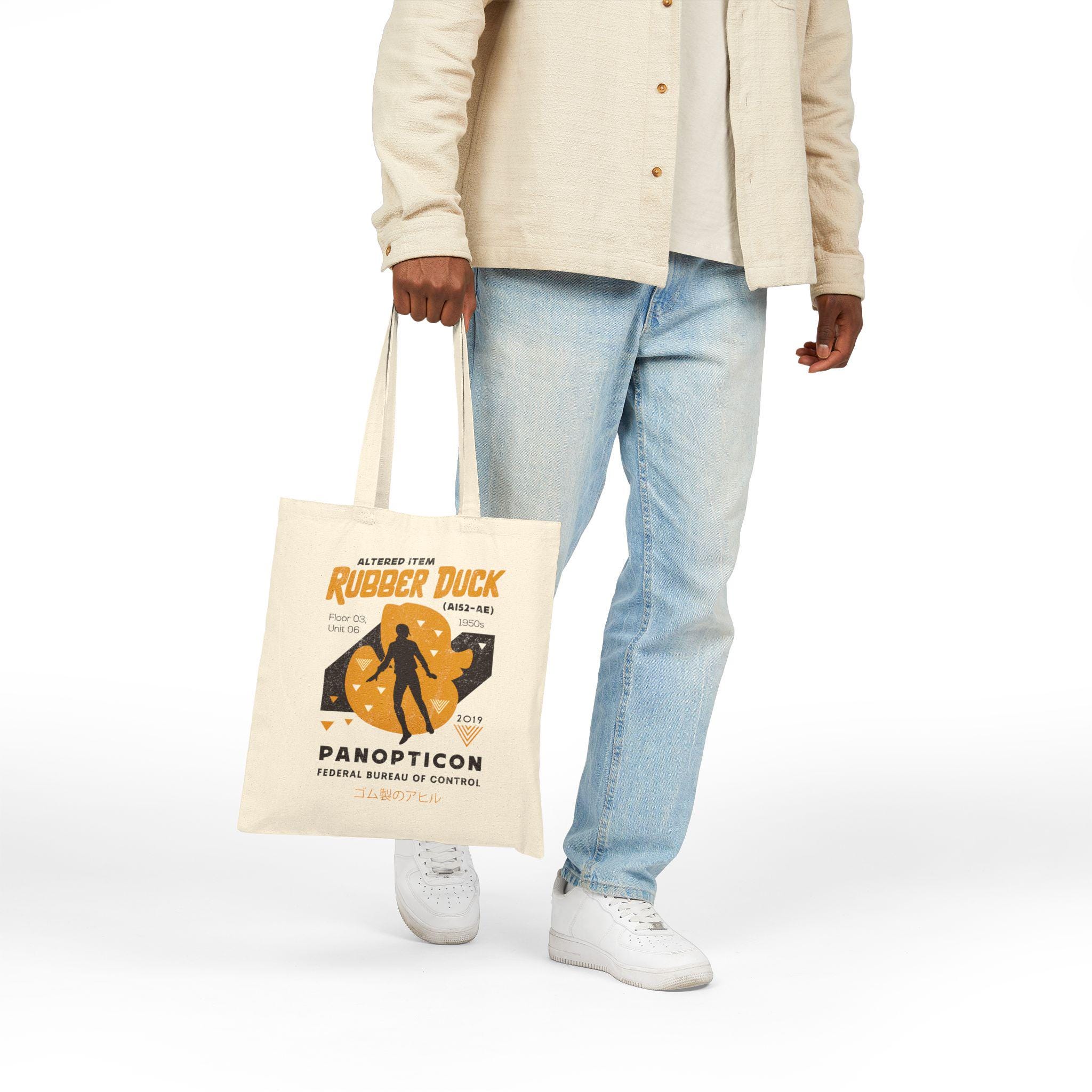 Rubber Duck Altered Item Cotton Canvas Tote Bag // Control Video Game ...