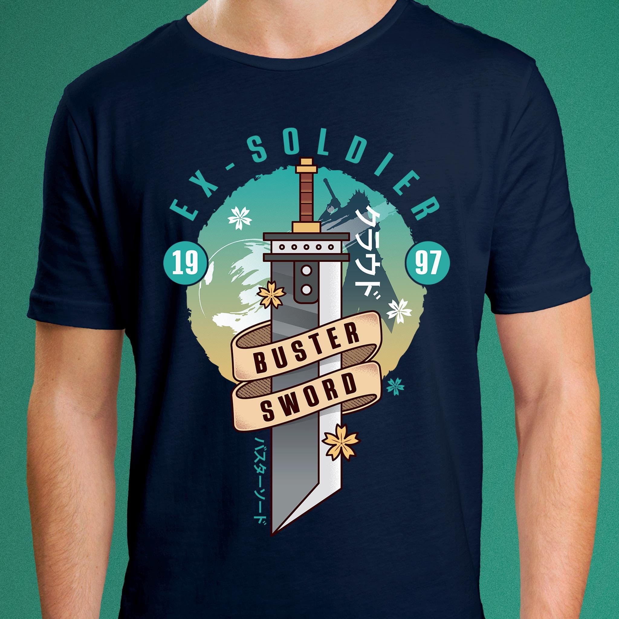 クラウドバスターソードエンブレムユニセックスTシャツ//ファイナル