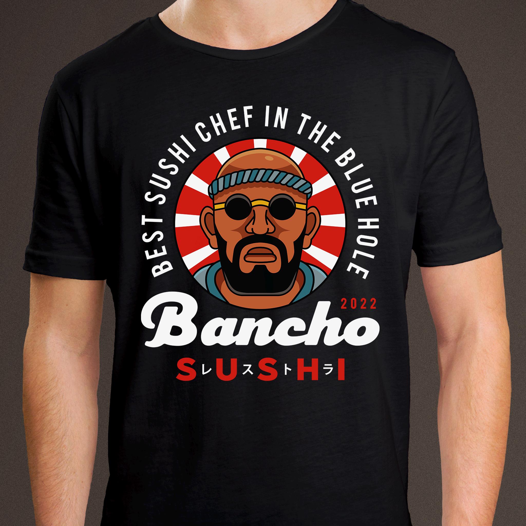 Bancho Sushi Emblem Unisex T-shirt // Dave the Diver Video Game