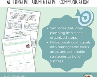 AAC Goal Planning – Support Guide & Printable Template (Speech Therapy, Special Education, IEP, Visual Supports, Communication)