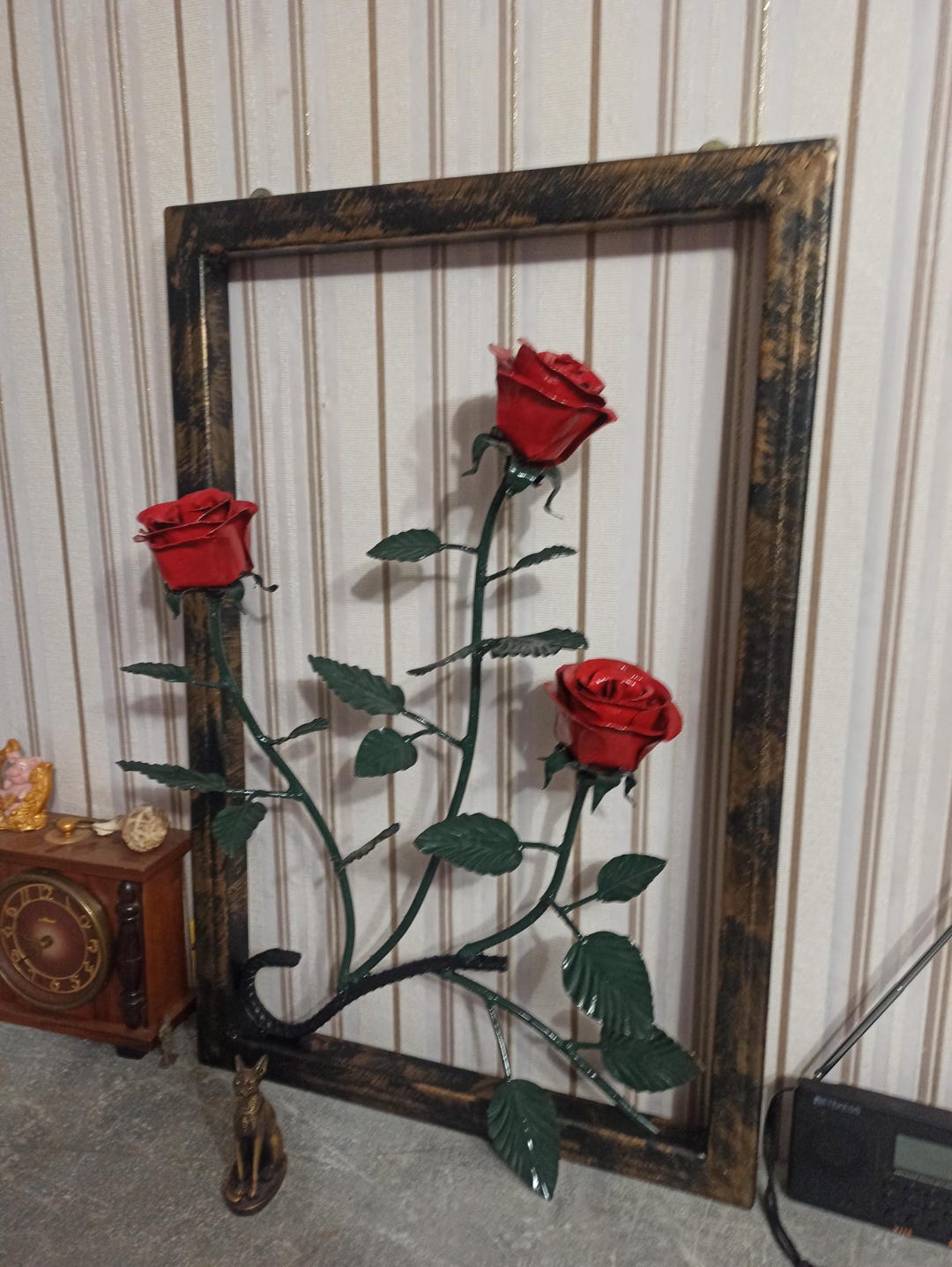 Hand Forged Everlasting Roses | Metal Floral Frame With | Forged Rose ...