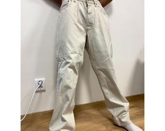 Levi’s white tab beige jeans mens size 34/34 straight regular