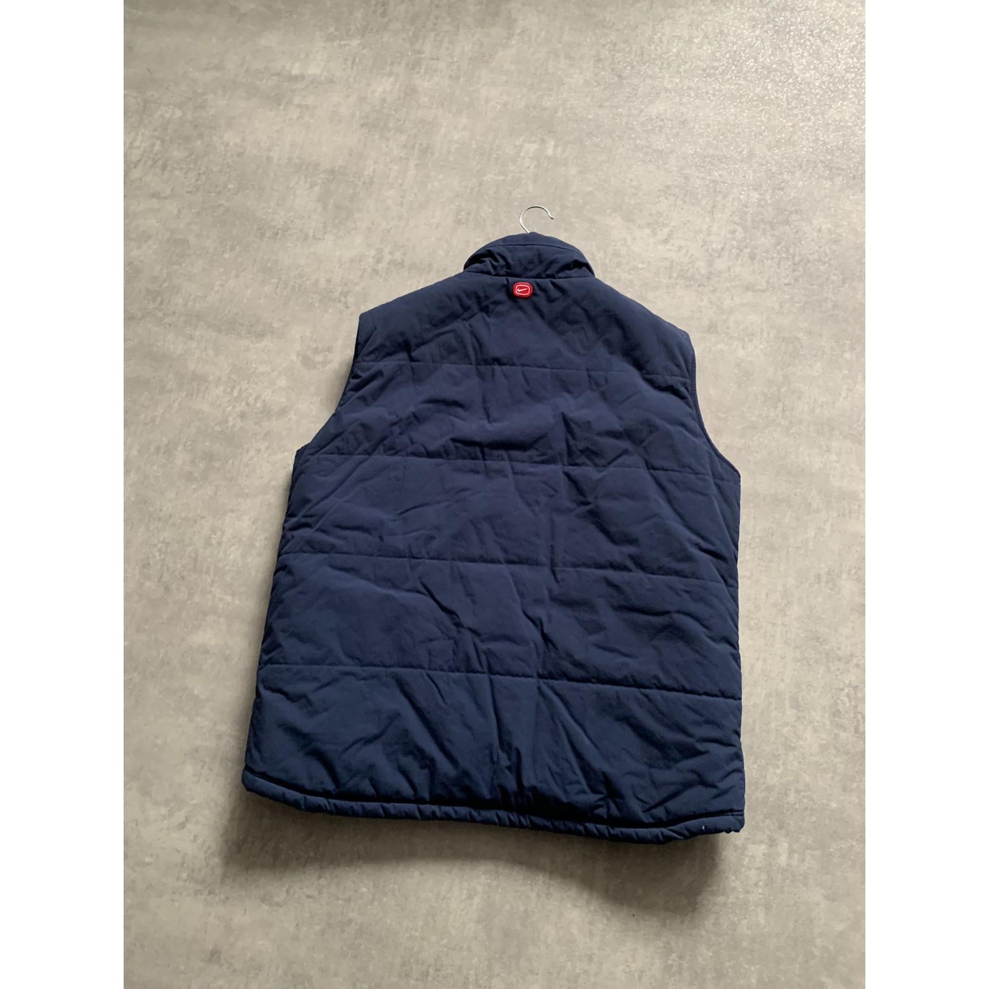 Nike Vintage Mens Zip Puffer Vest Sleveless Size XL Center Logo