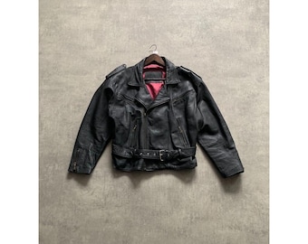 Dakota Real Leather Zip Jacket Mens Size L Black - Etsy