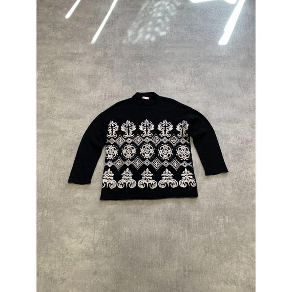 Laurel pure new wool abstract pattern Y2K vintage… - image 1