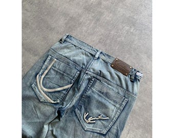 Vintage 90s Karl Kani Monogram Overprint Wide Baggy Jeans Size