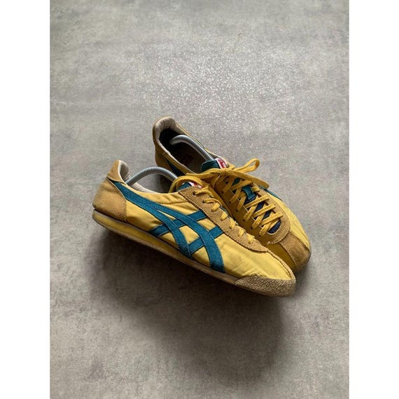 Asics Onitsuka Tiger Corsair Yellow Mens Retro Trainers Shoes Size