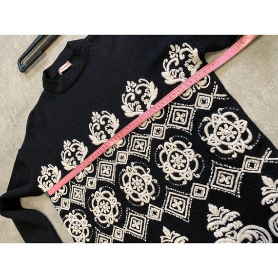 Laurel pure new wool abstract pattern Y2K vintage… - image 3