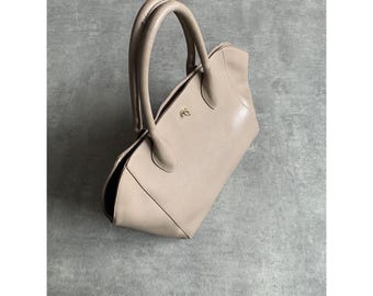 Furla womens handle leather brown beige bag