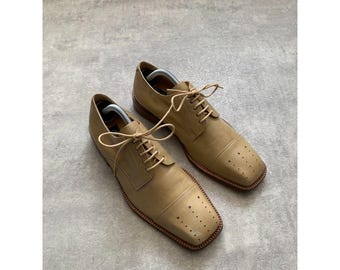 Mercedes Benz Leather Shoes Size 42 Brown Derby Style - Etsy display picture 1